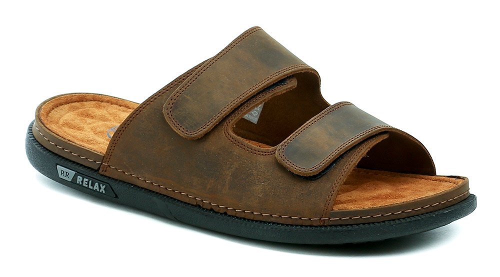 Medi Line 160N-24 hnědé pánské nadměrné nazouváky