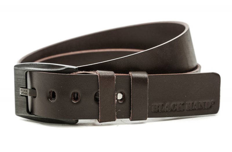 Black Hand 091-78 pánsky hnedý kožený opasok šírka 38 mm | ARNO-obuv.sk - obuv s tradíciou