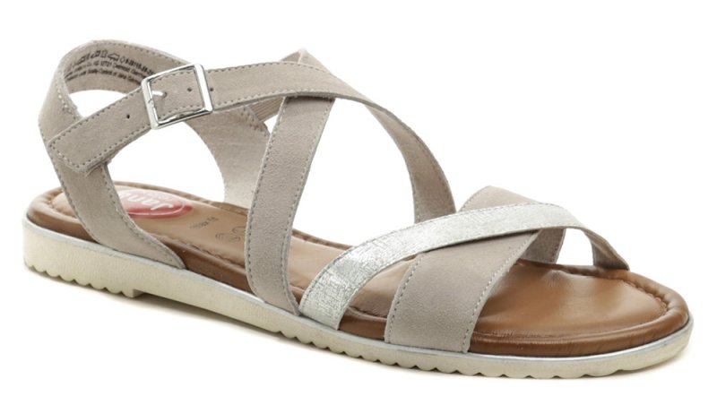 Jana 8-28115-28 sivé nadmerné dámske sandále | ARNO-obuv.sk - obuv s tradíciou