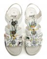 Jana 8-28165-20 biely kvet dámske sandále šírka H | ARNO-obuv.sk - obuv s tradíciou