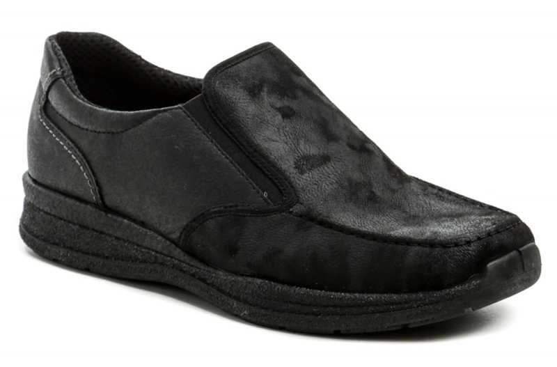 Medi Line 10030 čierne pánske zdravotné poltopánky šírka K | ARNO-obuv.sk - obuv s tradíciou