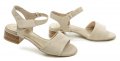 Jana 8-28260-20 béžové dámske sandále na podpätku šírka H | ARNO-obuv.sk - obuv s tradíciou