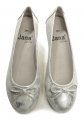 Jana 8-22163-20 strieborné dámske baleríny šírka H | ARNO-obuv.sk - obuv s tradíciou