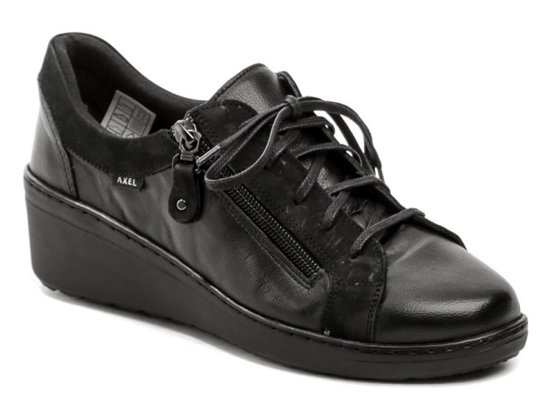 Axel AXW198 čierne dámske poltopánky šírka H | ARNO-obuv.sk - obuv s tradíciou
