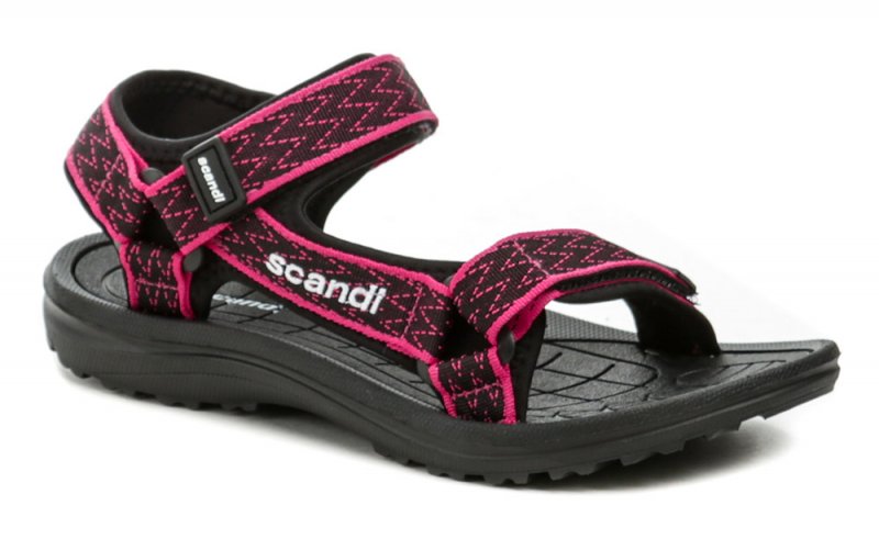 Scandi 251-0002-T1 čierno ružové sandále | ARNO-obuv.sk - obuv s tradíciou
