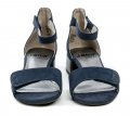 Jana 8-28261-20 modré dámske sandále na podpätku šírka H | ARNO-obuv.sk - obuv s tradíciou