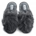 Axim 7P24072 tmavo šedé dámske chlpaté papuče | ARNO-obuv.sk - obuv s tradíciou