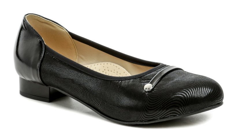 De plus 9824-K-2010 čierne dámske nadmerné lodičky šírka K | ARNO-obuv.sk - obuv s tradíciou