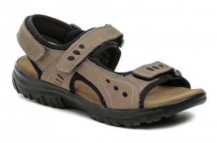 Pánska letná kožená vychádzková obuv typu sandále, vyrobená z pravej prírodnej kože.