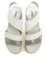 IMAC I3470e01 bielo strieborné dámske sandále na kline | ARNO-obuv.sk - obuv s tradíciou