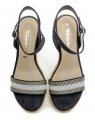 Tamaris 1-28329-42 navy dámske sandále na kline | ARNO-obuv.sk - obuv s tradíciou