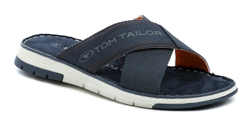 Tom Tailor 7480210004 modré pánske nazúvaky | ARNO-obuv.sk - obuv s tradíciou