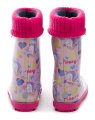 Demar 0048A detské ružové gumáky s jednorožcom | ARNO-obuv.sk - obuv s tradíciou