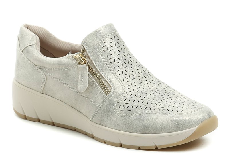 Jana 8-24765-49 zlato béžové dámske poltopánky šírka H | ARNO-obuv.sk - obuv s tradíciou