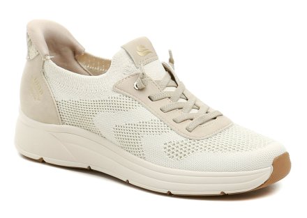 Dámska vychádzková obuv s technológiou Slip-In obúvania bez ohýbania. Topánky sú vyrobené z kombinácie textilného a syntetického materiálu.