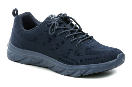 Pánska celoročná vychádzková obuv na šnurovanie, vyrobená z kombinácie textilného a syntetického materiálu.