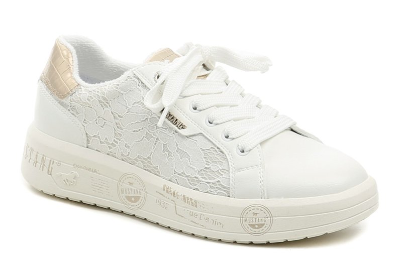 Mustang 26M048200100 biele dámske poltopánky | ARNO-obuv.sk - obuv s tradíciou