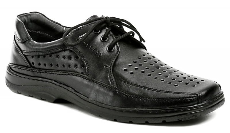 Koma 519 čierne pánske poltopánky | ARNO-obuv.sk - obuv s tradíciou