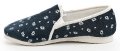 Pegres 1032 modré dámské papuče šíře H | ARNO-obuv.sk - obuv s tradíciou