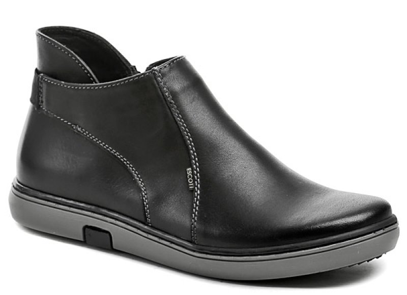 Escott E1223 čierne poltopánky | ARNO-obuv.sk - obuv s tradíciou