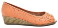 Azaleia 367 oranžové dámské lodičky na klínku | ARNO-obuv.sk - obuv s tradíciou