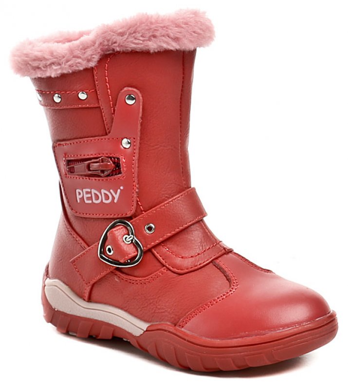 Peddy PT-633-35-08 červené dívčí kozačky | ARNO-obuv.sk - obuv s tradíciou