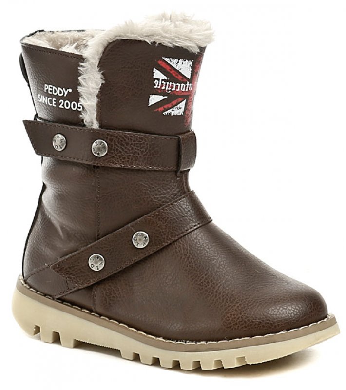 Peddy PT-533-34-25 hnědé dětské zimní boty | ARNO-obuv.sk - obuv s tradíciou