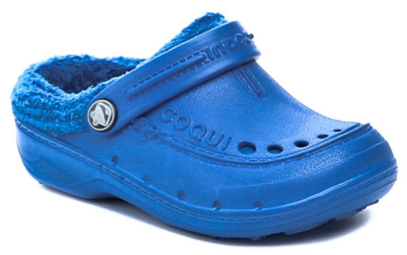 Coqui 9711 modré dětské nazouváky s kožíškem | ARNO-obuv.sk - obuv s tradíciou