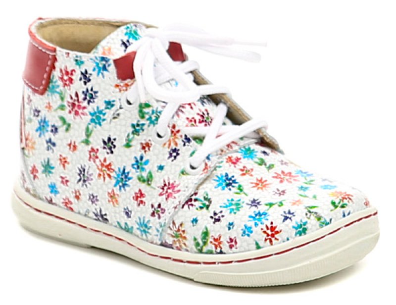 Pegres 1406A bílo barevné dětské botičky | ARNO-obuv.sk - obuv s tradíciou