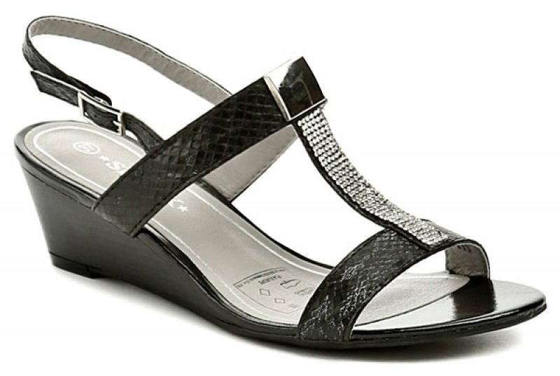 Sprox 319420 černé dámské sandály | ARNO-obuv.sk - obuv s tradíciou