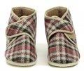 Pegres 1036 kárované dámské kotníkové papuče | ARNO-obuv.sk - obuv s tradíciou