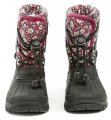 Slobby 46-0338-T1 černo červené dívčí sněhule | ARNO-obuv.sk - obuv s tradíciou