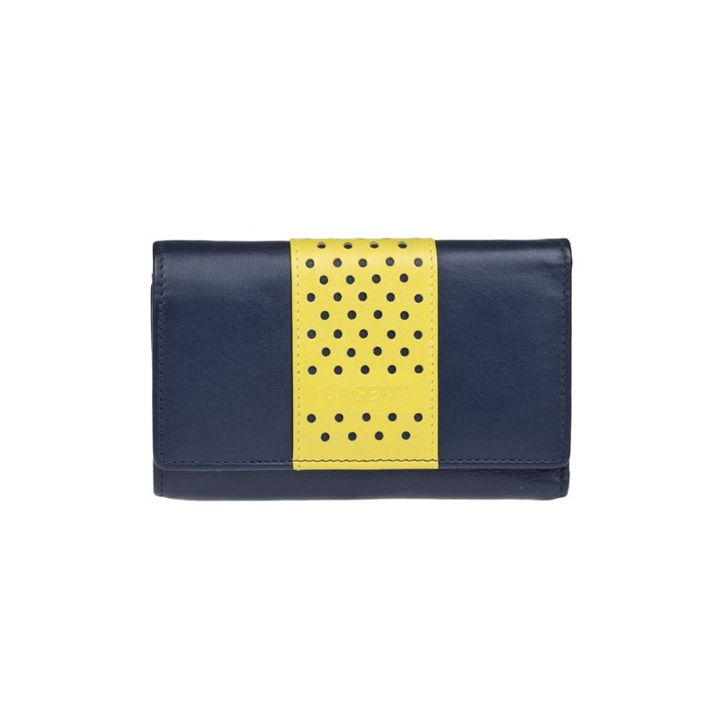 Lagen V-16 modro žlutá dámská kožená peněženka | ARNO-obuv.sk - obuv s tradíciou