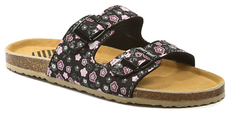 Bio Walker 703403 černo fialové dívčí pantofle | ARNO-obuv.sk - obuv s tradíciou