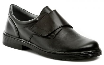 Pánska celoročná vychádzková obuv na pečenie suchým zipsom, vyrobená z pravej prírodnej kože.