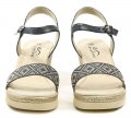 Eveline 5CJ023z25 modré dámské sandály na klínu | ARNO-obuv.sk - obuv s tradíciou