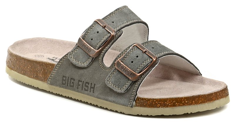 Big Fish FO-113-12-01 šedá pánské nazouváky | ARNO-obuv.sk - obuv s tradíciou