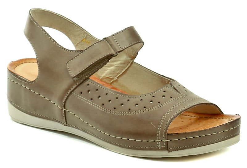 Wasak W469 hnědé dámské sandály na klínku | ARNO-obuv.sk - obuv s tradíciou