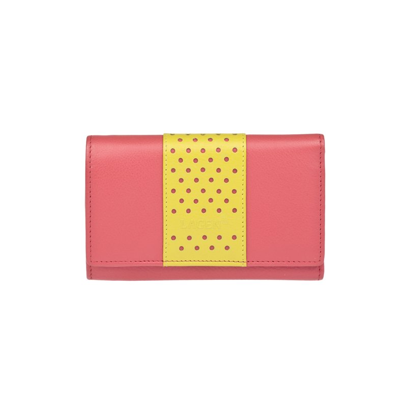 Lagen V-16 růžovo žlutá dámská kožená peněženka | ARNO-obuv.sk - obuv s tradíciou
