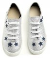 3F dětské stříbrné tenisky s hvězdami 4BT14-6 | ARNO-obuv.sk - obuv s tradíciou