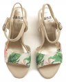 Jana 8-28365-22 béžové kvetované dámske sandále šírka H | ARNO-obuv.sk - obuv s tradíciou