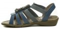 Jana 8-28120-22 modré dámske nadmerné sandále | ARNO-obuv.sk - obuv s tradíciou