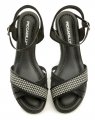 Piccadilly 408129 čierno biele dámske sandále na kline | ARNO-obuv.sk - obuv s tradíciou