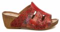 Karyoka 2251 červené dámske letné šľapky na kline | ARNO-obuv.sk - obuv s tradíciou