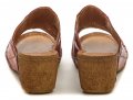 Karyoka 2251 červené dámske letné šľapky na kline | ARNO-obuv.sk - obuv s tradíciou