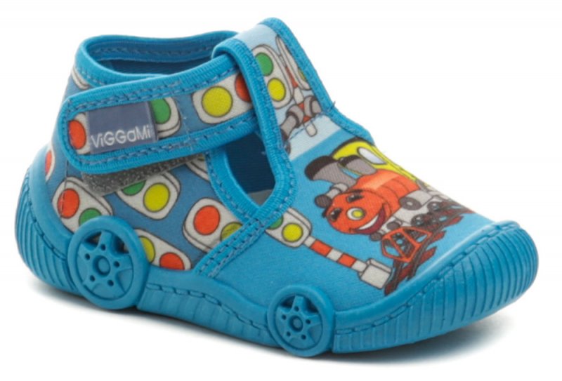 Vi-GGA-Mi modré detské papučky GRZES | ARNO-obuv.sk - obuv s tradíciou