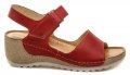 Wasak W474 červené dámske sandále na kline | ARNO-obuv.sk - obuv s tradíciou