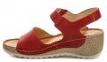 Wasak W474 červené dámske sandále na kline | ARNO-obuv.sk - obuv s tradíciou