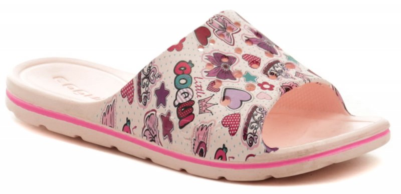 Coqui Long Printed candy pink detské plážovky | ARNO-obuv.sk - obuv s tradíciou