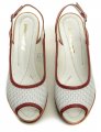 Mintaka 911247 bielo červená dámska letná obuv na kline | ARNO-obuv.sk - obuv s tradíciou